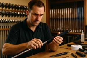 Custom Fitting Trends session with irons, shafts, and launch monitor data